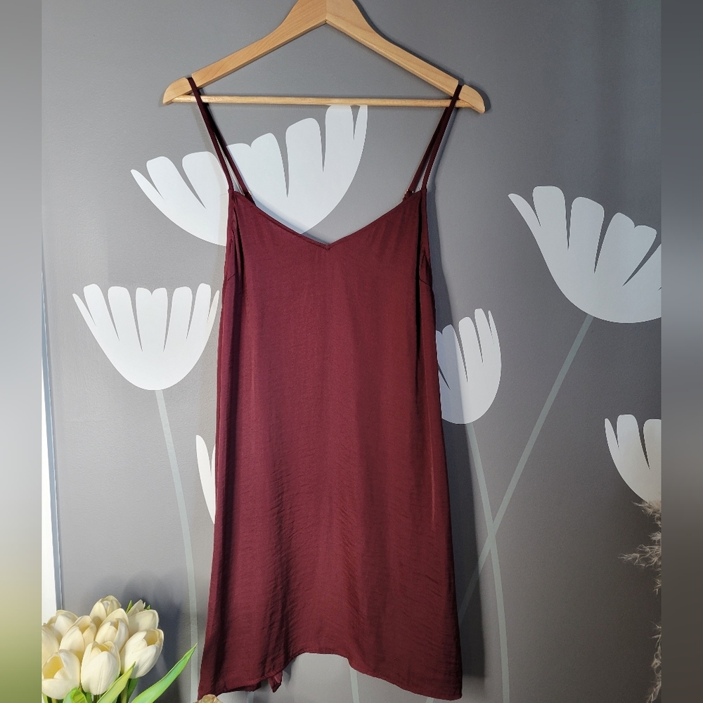 Kendall and Kylie Deep Wine Slip Dress Size Medium